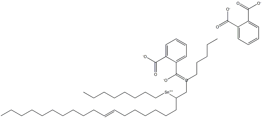 Bis[phthalic acid 1-(7-octadecenyl)]dioctyltin(IV) salt Structure