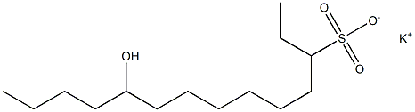 10-Hydroxytetradecane-3-sulfonic acid potassium salt,,结构式
