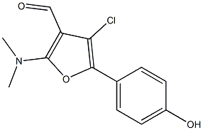  2-(Dimethylamino)-4-chloro-5-(4-hydroxyphenyl)furan-3-carbaldehyde