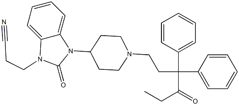3-[1-(3,3-Diphenyl-4-oxohexyl)-4-piperidyl]-2-oxo-1H-benzimidazole-1(3H)-propionitrile
