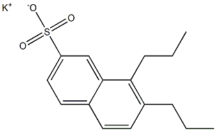 7,8-Dipropyl-2-naphthalenesulfonic acid potassium salt,,结构式