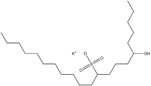 6-Hydroxyhenicosane-10-sulfonic acid potassium salt Struktur