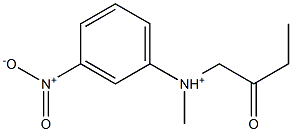(2-Oxobutyl)(3-nitrophenyl)(methyl)aminium Struktur