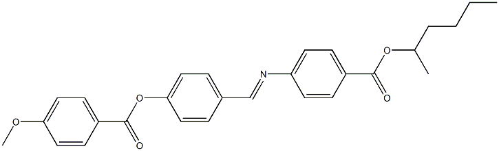 4-[4-(4-Methoxybenzoyloxy)benzylideneamino]benzoic acid (1-methylpentyl) ester Struktur