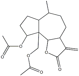 9-Acetyloxy-9a-(acetyloxymethyl)decahydro-6-methyl-3-methyleneazuleno[4,5-b]furan-2(3H)-one|