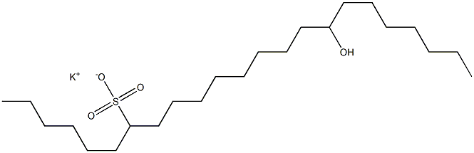 16-Hydroxytricosane-7-sulfonic acid potassium salt Structure