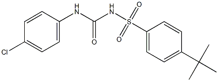 1-(4-tert-Butylphenylsulfonyl)-3-(4-chlorophenyl)urea 结构式