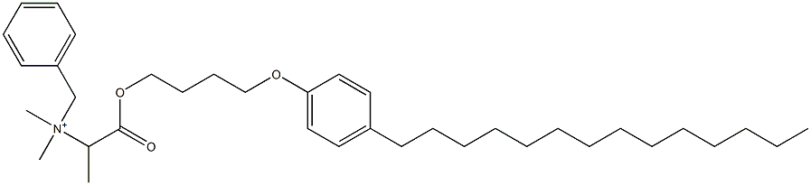 N,N-Dimethyl-N-benzyl-N-[1-[[4-(4-tetradecylphenyloxy)butyl]oxycarbonyl]ethyl]aminium Struktur