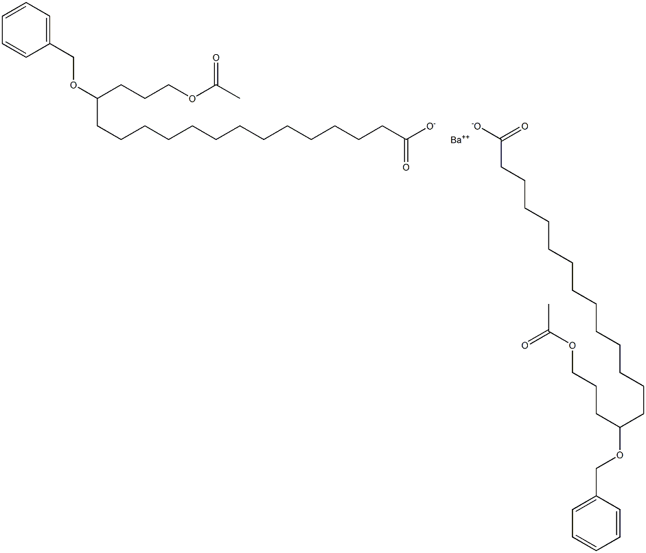 Bis(15-benzyloxy-18-acetyloxystearic acid)barium salt Structure