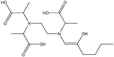 3-(1-Carboxyethyl)-6-(2-hydroxy-1-hexenyl)-2,7-dimethyl-3,6-diazaoctanedioic acid Struktur