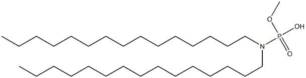 N,N-Dipentadecylamidophosphoric acid hydrogen methyl ester Struktur