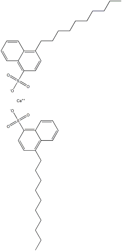 Bis(4-decyl-1-naphthalenesulfonic acid)calcium salt Structure