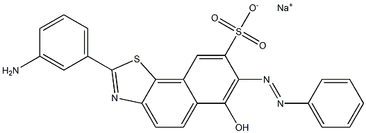  2-(3-Aminophenyl)-6-hydroxy-7-(phenylazo)naphtho[2,1-d]thiazole-8-sulfonic acid sodium salt