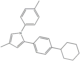 2-(p-Cyclohexylphenyl)-4-methyl-1-(p-tolyl)-1H-pyrrole Structure
