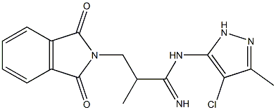 N-[1-Imino-2-methyl-3-[1,3-dihydro-1,3-dioxo-2H-isoindol-2-yl]propyl]-4-chloro-3-methyl-1H-pyrazol-5-amine Structure