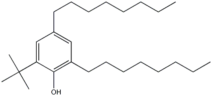 2-tert-Butyl-4,6-dioctylphenol 结构式