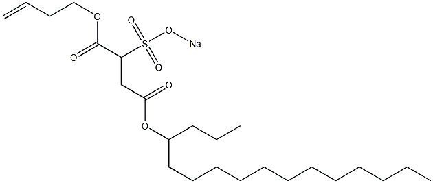 2-(Sodiosulfo)succinic acid 4-hexadecyl 1-(3-butenyl) ester Struktur