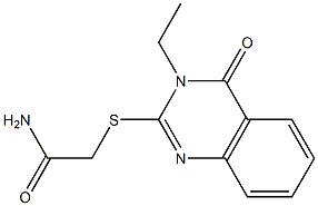 2-(2-Amino-2-oxoethylthio)-3-ethyl-quinazolin-4(3H)-one,,结构式