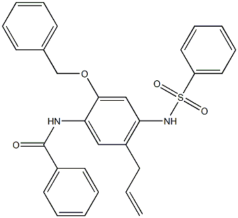 N-[2-Benzyloxy-5-(2-propenyl)-4-phenylsulfonylaminophenyl]benzamide Structure