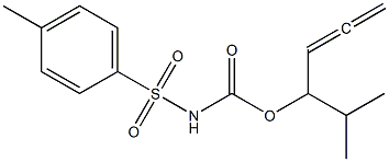 Tosylcarbamic acid 1-isopropyl-2,3-butadienyl ester Structure
