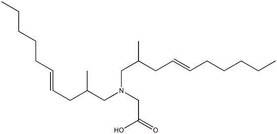 N,N-Bis(2-methyl-4-decenyl)aminoacetic acid Structure