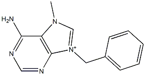 6-Amino-9-benzyl-7-methyl-7H-purin-9-ium 结构式