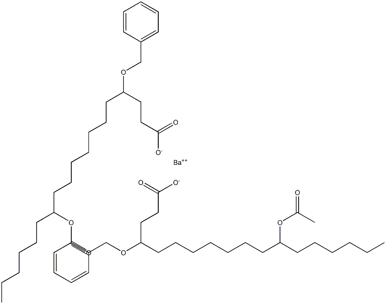 Bis(4-benzyloxy-12-acetyloxystearic acid)barium salt Structure