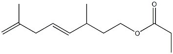 Propionic acid 3,7-dimethyl-4,7-octadienyl ester 结构式