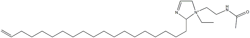 1-[2-(Acetylamino)ethyl]-1-ethyl-2-(18-nonadecenyl)-3-imidazoline-1-ium Struktur