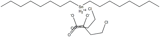 Bis(3-chloropropionic acid)dioctyltin(IV) salt