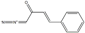 (E)-1-ジアゾ-4-フェニル-3-ブテン-2-オン 化学構造式