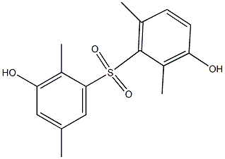 3,3'-ジヒドロキシ-2,2',5,6'-テトラメチル[スルホニルビスベンゼン] 化学構造式