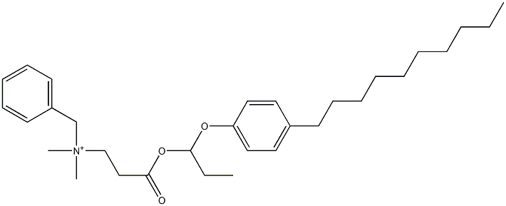 N,N-Dimethyl-N-benzyl-N-[2-[[1-(4-decylphenyloxy)propyl]oxycarbonyl]ethyl]aminium Struktur