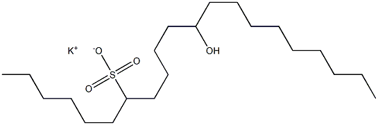 12-ヒドロキシヘニコサン-7-スルホン酸カリウム 化学構造式