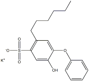 2-Hydroxy-5-hexyl[oxybisbenzene]-4-sulfonic acid potassium salt Struktur