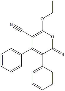 3,4-Diphenyl-2-thioxo-6-ethoxy-2H-pyran-5-carbonitrile Structure