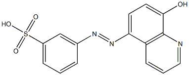 3-[(8-Hydroxy-5-quinolinyl)azo]benzenesulfonic acid,,结构式