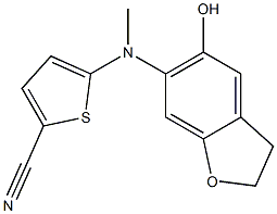 5-[[(2,3-Dihydro-5-hydroxybenzofuran)-6-yl]methylamino]thiophene-2-carbonitrile,,结构式