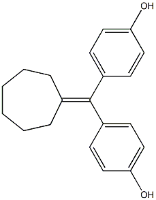 4,4'-(Cycloheptylidenemethylene)bis(phenol) Struktur