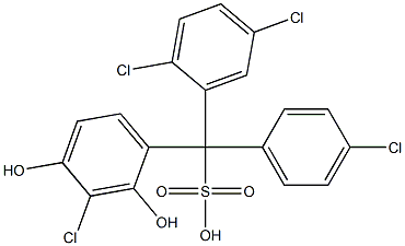 (4-Chlorophenyl)(2,5-dichlorophenyl)(3-chloro-2,4-dihydroxyphenyl)methanesulfonic acid