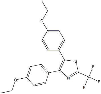 4,5-Bis(4-ethoxyphenyl)-2-(trifluoromethyl)thiazole,,结构式