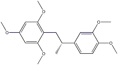 [R,(-)]-2-(3,4-Dimethoxyphenyl)-1-(2,4,6-trimethoxyphenyl)propane 结构式