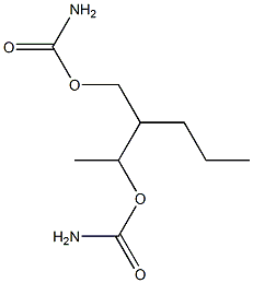 2-Propyl-1,3-butanediol dicarbamate Structure