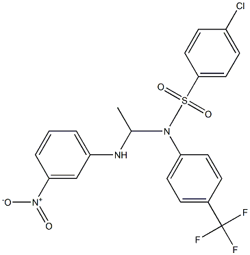 N-[1-[(3-Nitrophenyl)amino]ethyl]-N-(4-(trifluoromethyl)phenyl)-4-chlorobenzenesulfonamide Structure