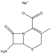 7-Amino-3-methyl-8-oxo-5-thia-1-azabicyclo[4.2.0]oct-2-ene-2-carboxylic acid sodium salt Structure