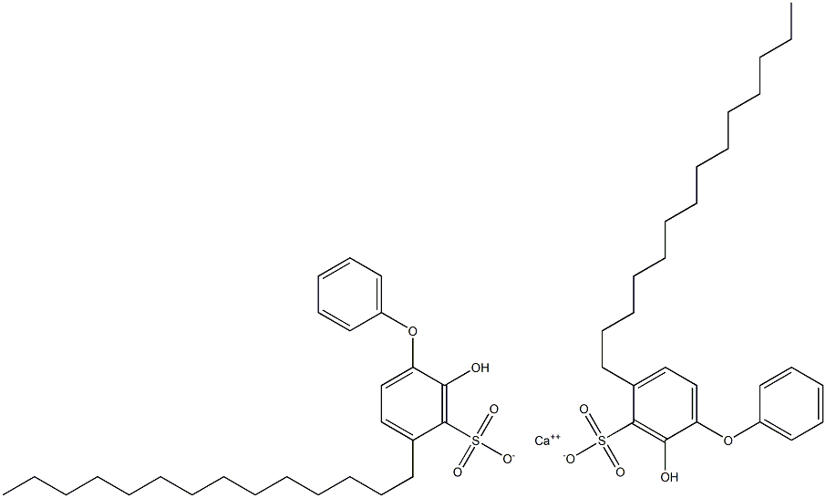 Bis(2-hydroxy-4-tetradecyl[oxybisbenzene]-3-sulfonic acid)calcium salt Structure