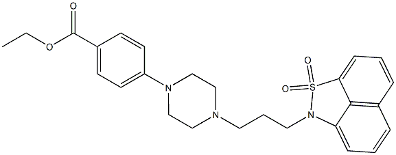 4-[4-[3-[(2H-Naphth[1,8-cd]isothiazole 1,1-dioxide)-2-yl]propyl]-1-piperazinyl]benzoic acid ethyl ester