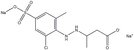 3-[2-(2-クロロ-6-メチル-4-ソジオオキシスルホニルフェニル)ヒドラジノ]酪酸ナトリウム 化学構造式