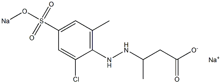 3-[2-(2-Chloro-6-methyl-4-sodiooxysulfonylphenyl)hydrazino]butyric acid sodium salt