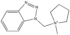 1-Methyl-1-(1H-benzotriazol-1-ylmethyl)pyrrolidinium,,结构式